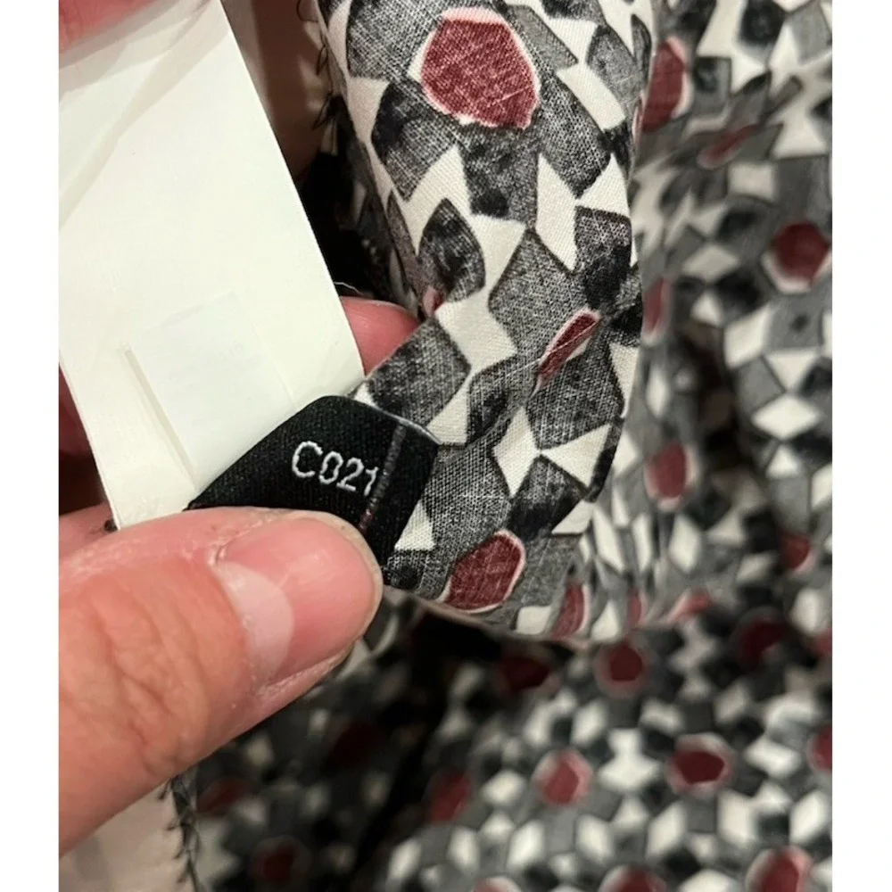 Kate Spade Size 6 Tile Shirt Dress  Fit & Flare ‎ Pockets Cotton Poplin Stretch